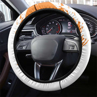Ivory Coast Steering Wheel Cover with Tribal Elephant and Paint Splash Design - Wonder Print Shop