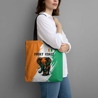Ivory Coast Tote Bag with Tribal Elephant and Paint Splash Design - Wonder Print Shop
