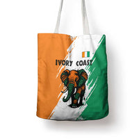 Ivory Coast Tote Bag with Tribal Elephant and Paint Splash Design - Wonder Print Shop