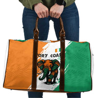 Ivory Coast Travel Bag with Tribal Elephant and Paint Splash Design - Wonder Print Shop