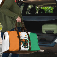 Ivory Coast Travel Bag with Tribal Elephant and Paint Splash Design - Wonder Print Shop