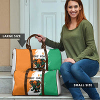 Ivory Coast Travel Bag with Tribal Elephant and Paint Splash Design - Wonder Print Shop