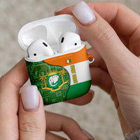 Ivory Coast AirPods Case with Elephant Crest and Tribal Pattern Design - Wonder Print Shop