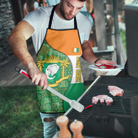 Ivory Coast Apron with Elephant Crest and Tribal Pattern Design - Wonder Print Shop