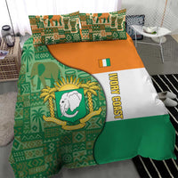 Ivory Coast Bedding Set with Elephant Crest and Tribal Pattern Design - Wonder Print Shop