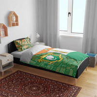 Ivory Coast Bedding Set with Elephant Crest and Tribal Pattern Design - Wonder Print Shop