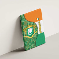 Ivory Coast Canvas Wall Art with Elephant Crest and Tribal Pattern Design - Wonder Print Shop