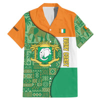 Ivory Coast Family Matching Mermaid Dress and Hawaiian Shirt with Elephant Crest and Tribal Pattern Design - Wonder Print Shop