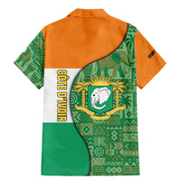 Ivory Coast Family Matching Mermaid Dress and Hawaiian Shirt with Elephant Crest and Tribal Pattern Design - Wonder Print Shop