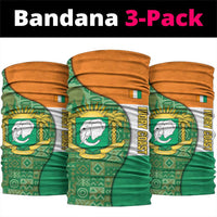 Ivory Coast Neck Gaiter with Elephant Crest and Tribal Pattern Design TS04