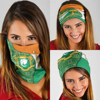Ivory Coast Neck Gaiter with Elephant Crest and Tribal Pattern Design TS04