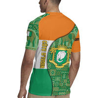 Ivory Coast Rugby Jersey with Elephant Crest and Tribal Pattern Design - Wonder Print Shop