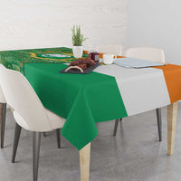 Ivory Coast Tablecloth with Elephant Crest and Tribal Pattern Design - Wonder Print Shop