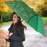 Ivory Coast Umbrella with Elephant Crest and Tribal Pattern Design - Wonder Print Shop