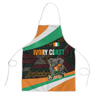 Ivory Coast Apron with Soccer Elephant and Tribal Pattern Design - Wonder Print Shop