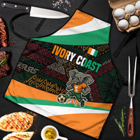 Ivory Coast Apron with Soccer Elephant and Tribal Pattern Design - Wonder Print Shop