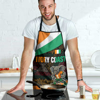 Ivory Coast Apron with Soccer Elephant and Tribal Pattern Design - Wonder Print Shop