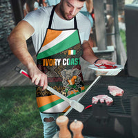 Ivory Coast Apron with Soccer Elephant and Tribal Pattern Design - Wonder Print Shop
