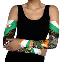 Ivory Coast Arm Sleeves with Soccer Elephant and Tribal Pattern Design - Wonder Print Shop
