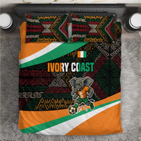 Ivory Coast Bedding Set with Soccer Elephant and Tribal Pattern Design - Wonder Print Shop