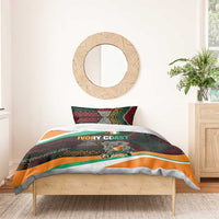 Ivory Coast Bedding Set with Soccer Elephant and Tribal Pattern Design - Wonder Print Shop
