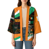 Ivory Coast Kimono with Soccer Elephant and Tribal Pattern Design - Wonder Print Shop