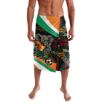 Ivory Coast Lavalava with Soccer Elephant and Tribal Pattern Design - Wonder Print Shop