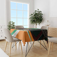 Ivory Coast Tablecloth with Soccer Elephant and Tribal Pattern Design - Wonder Print Shop