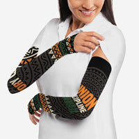 Ivory Coast Arm Sleeves with Ethnic Geometric Pattern and National Motto Design - Wonder Print Shop