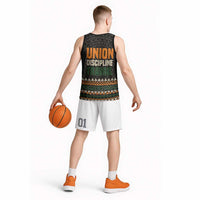 Ivory Coast Basketball Jersey with Ethnic Geometric Pattern and National Motto Design - Wonder Print Shop