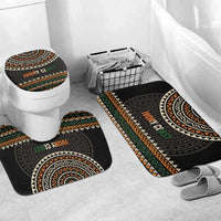 Ivory Coast Bathroom Set with Ethnic Geometric Pattern and National Motto Design - Wonder Print Shop