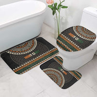 Ivory Coast Bathroom Set with Ethnic Geometric Pattern and National Motto Design - Wonder Print Shop
