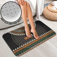 Ivory Coast Bathroom Set with Ethnic Geometric Pattern and National Motto Design - Wonder Print Shop