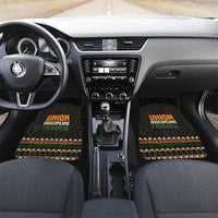 Ivory Coast Car Mats with Ethnic Geometric Pattern and National Motto Design - Wonder Print Shop