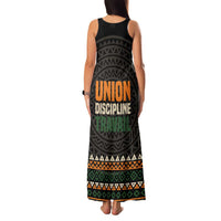 Ivory Coast Family Matching Tank Maxi Dress and Hawaiian Shirt with Ethnic Geometric Pattern and National Motto Design - Wonder Print Shop