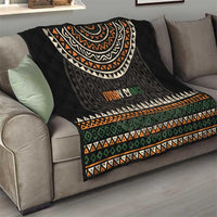 Ivory Coast Quilt with Ethnic Geometric Pattern and National Motto Design - Wonder Print Shop