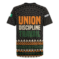 Ivory Coast Rugby Jersey with Ethnic Geometric Pattern and National Motto Design - Wonder Print Shop