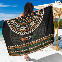 Ivory Coast Sarong with Ethnic Geometric Pattern and National Motto Design - Wonder Print Shop