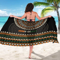 Ivory Coast Sarong with Ethnic Geometric Pattern and National Motto Design - Wonder Print Shop
