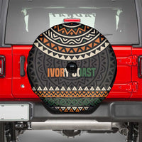 Ivory Coast Spare Tire Cover with Ethnic Geometric Pattern and National Motto Design - Wonder Print Shop