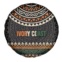 Ivory Coast Spare Tire Cover with Ethnic Geometric Pattern and National Motto Design - Wonder Print Shop