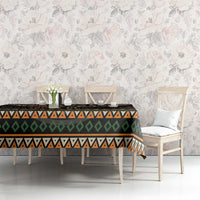 Ivory Coast Tablecloth with Ethnic Geometric Pattern and National Motto Design - Wonder Print Shop