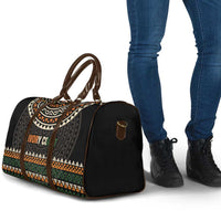 Ivory Coast Travel Bag with Ethnic Geometric Pattern and National Motto Design - Wonder Print Shop