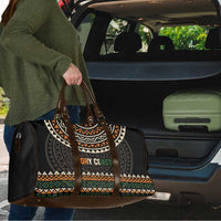 Ivory Coast Travel Bag with Ethnic Geometric Pattern and National Motto Design - Wonder Print Shop