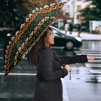 Ivory Coast Umbrella with Ethnic Geometric Pattern and National Motto Design - Wonder Print Shop