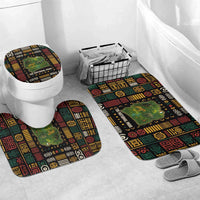 Ivory Coast Bathroom Set with Taï National Park Wildlife Map Design - Wonder Print Shop