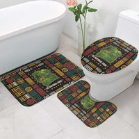 Ivory Coast Bathroom Set with Taï National Park Wildlife Map Design - Wonder Print Shop