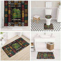 Ivory Coast Bathroom Set with Taï National Park Wildlife Map Design - Wonder Print Shop