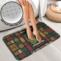 Ivory Coast Bathroom Set with Taï National Park Wildlife Map Design - Wonder Print Shop