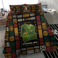 Ivory Coast Bedding Set with Taï National Park Wildlife Map Design - Wonder Print Shop